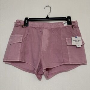 Arizona Jean Co Lilac Rose Pocket Cotton Boyfriend Shorts Size Small 2.5" Inseam